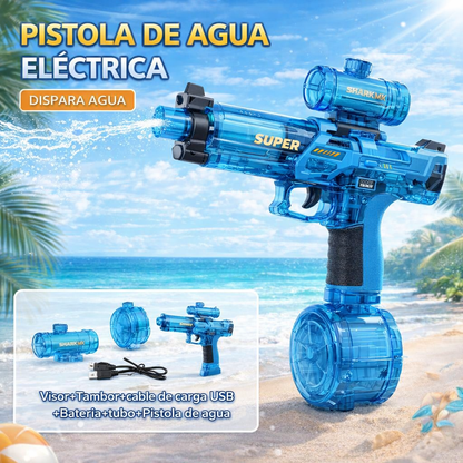Pistola de Agua Eléctrica LED con Efecto Llama